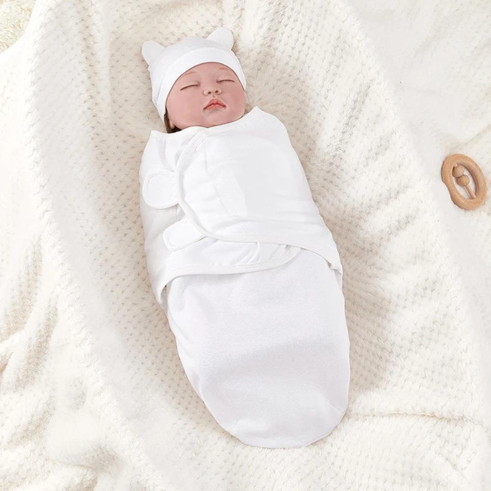 TPKSF98 Quấn quấn tã cho bé, Túi ngủ mềm mại chống đá cho trẻ sơ sinh, Bán chạy Bộ mũ Cotton ấm áp có thể điều chỉnh Unisex Trẻ sơ sinh