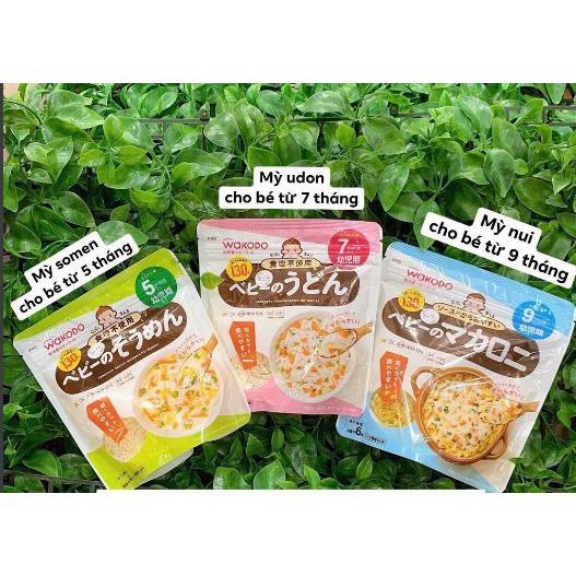 Mì somen, Mì Udon, Nui ăn dặm Wakodo - Ăn Dặm Cho Bé Từ 5 Tháng Cắt Sợi Nhỏ Không Chứa Muối