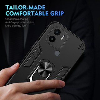 Ốp Điện Thoại Cứng Viền TPU Dẻo Mỏng Nhẹ Kèm Giá Đỡ Nhẫn Từ Tính Chống Sốc / Rơi Cho Redmi A1 Plus / A2 Plus
