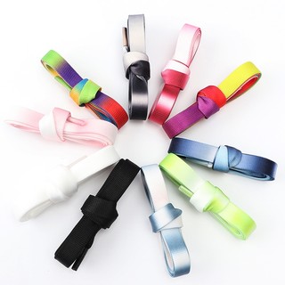 1 Cặp Dây Giày Dẹt Dài 1.2Cm Màu Gradient Cầu Vồng Dành Cho Nam Nữ