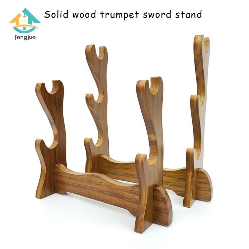 Fengjue Gỗ Chắc Chắn Thanh Kiếm Hiển Thị Đứng Katana Samurai Thanh Kiếm Tanto Dao Cosplay Cây Đũa Phép Giá Để Đồ TH