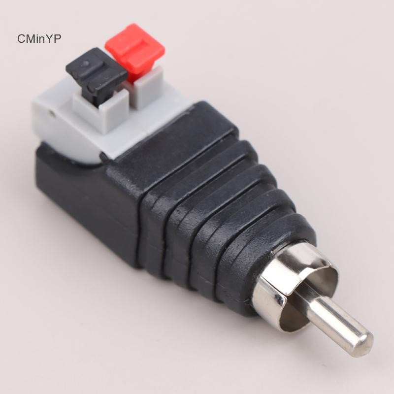 Cyinyp 2 Chiếc Loa Cáp Âm Thanh Nam Jack Cáp Bấm Nhanh Cắm Kết Nối Loa Adapter Kết Nối Cáp Đa Năng Vinh Quang