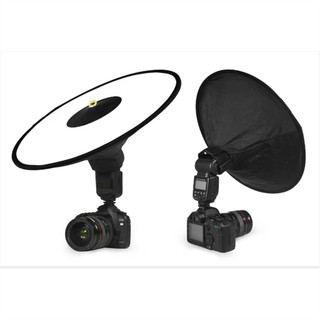 Đa Năng 44cm Tròn Flash Softbox Di Động Có Thể Gập Lại Phong Cách Speedlite Khuếch Tán Phản Quang Dây Đeo Cho Camera Flash
