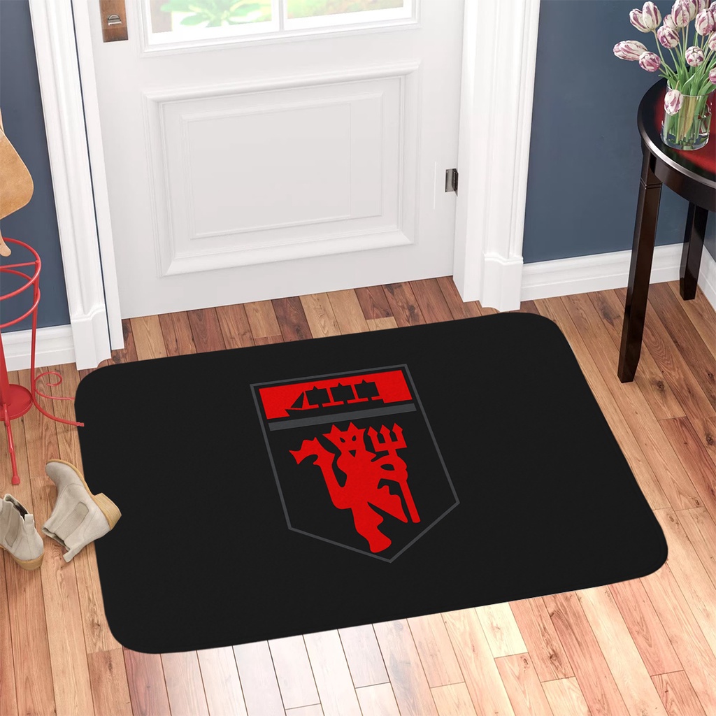 Thảm lót cửa chùi chân Chống Trượt Hình Câu Lạc Bộ manchester united (60x40cm)