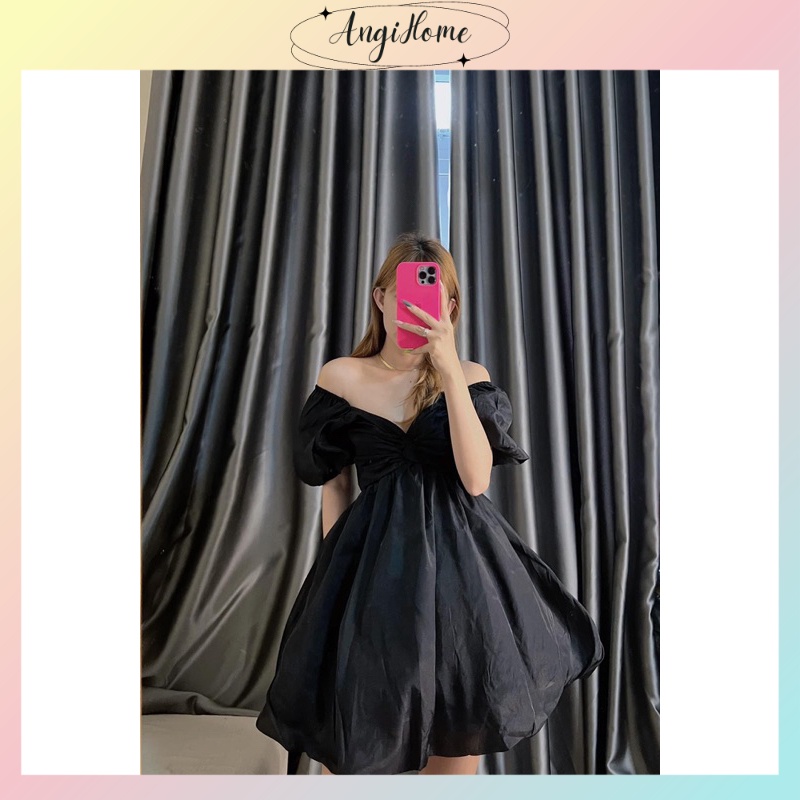 ĐẦM VOAN TƠ XOẮN NGỰC XOÈ PHỒNG 3 MÀU ANGI HOME