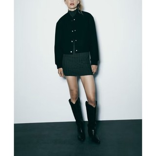 Zara Áo Khoác Bóng Chày Cổ Đứng Dáng Rộng Thời Trang Mùa Thu Cho Nữ 3046272