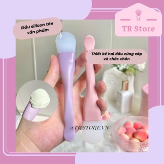 Cọ mặt nạ hai đầu silicon Gecomo cao cấp có đầu múc sản phẩm 2 trong 1