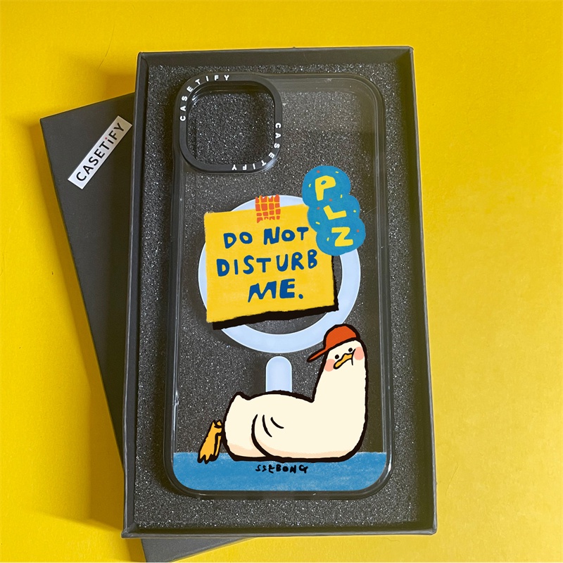 Ốp Điện Thoại acrylic Cứng Trong Suốt Viền Đen Từ Tính In Chữ do not disturb me Cho iphone 11 12 13 14 15 pro max