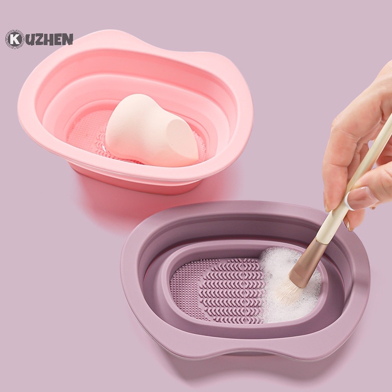 Bát silicone Gấp Gọn Đựng Cọ Trang Điểm Tiện Lợi