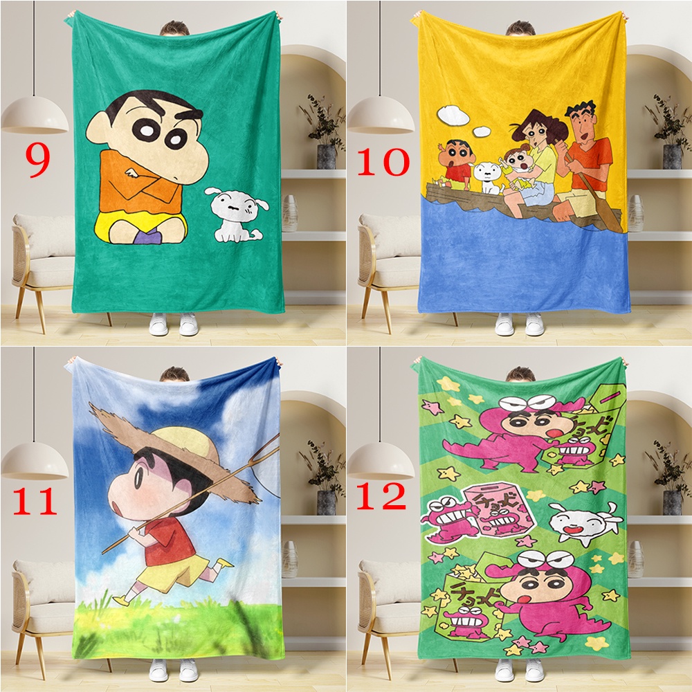 Chăn flannel Điều Hòa Không Khí In Hình shin-chan nohara shinnosuke Một Mặt Làm Quà Tặng Tốt Nhất Cho Mọi Người