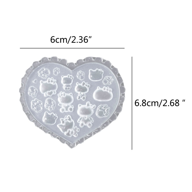 Wellb Silicone Móng Tay Khắc Khuôn Móng Tay Stencils Hình Mèo Dụng Cụ Làm Móng Tay Silicon Dập Móng Tay Nghệ Thuật Khuôn Silicon Thảm