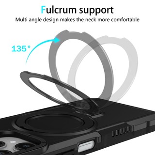 Dành Cho Redmi 12 4G / 5G Ốp điện thoại Có Giá Đỡ Nhẫn PC Cứng Lưng Mềm TPU Edge Quân Sự Cấp Chống Rơi Chống Sốc Mỏng Bao