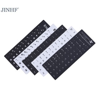 Nhãn dán thay thế bàn phím JINHF màu trắng trên màu đen Bất kỳ máy tính PC Laptop HOT
