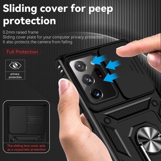 Ốp Điện Thoại Mỏng Có Giá Đỡ Dạng Trượt Bảo Vệ camera Cho samsung note 20 ultra m13 m23 m33 m53 m42