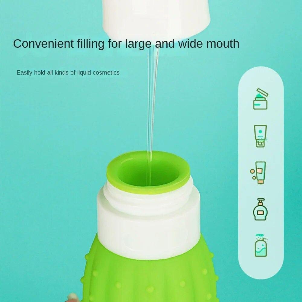Chai phân phối HOBBYIN, Chai du lịch silicon Mini có thể bóp được, Hộp đựng chất lỏng có thể đổ lại bền bỉ
