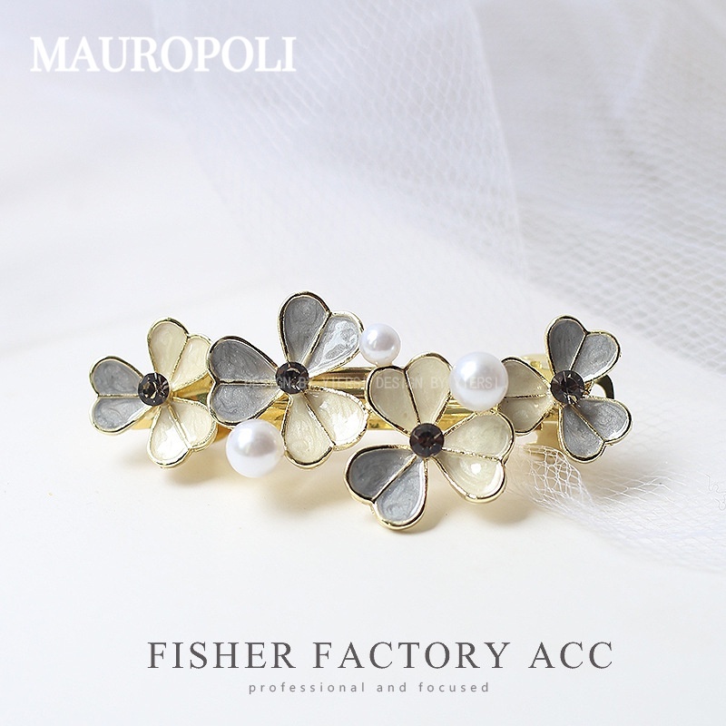 Mauropoli [Hàng Có Sẵn] Kẹp Tóc Hoa Nhỏ Đơn Giản Phong Cách retro Hàn Quốc Cỡ Vừa