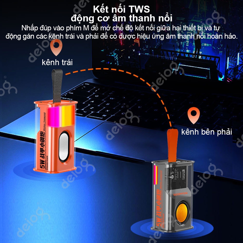 Loa Bluetooth A36 Mini Thiết Kế Trong Suốt Đèn Led Độc Đáo Không Dây Âm Thanh Sống Động Cao Cấp