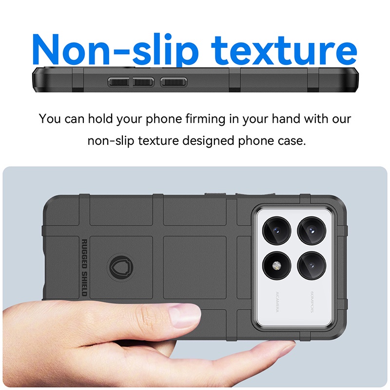 Dành Cho Xiaomi Poco X6 Pro X5 X4 GT X3 NFC 5G Full Cover Hybrid Rugged Shield Vỏ Giáp Chống Sốc