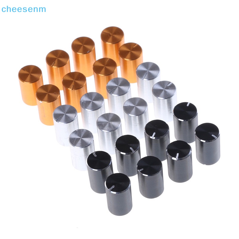 8 Nút Vặn Chiết Áp Điều Chỉnh Âm Lượng Đường Kính 10 * 15mm 6mm Bằng Nhôm