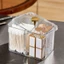 Hộp đựng khăn choàng FAVORITEGOODS, Acrylic với 3 ngăn đựng mỹ phẩm, có nắp đậy Giá đỡ khăn bông chống bụi cho bàn trang điểm