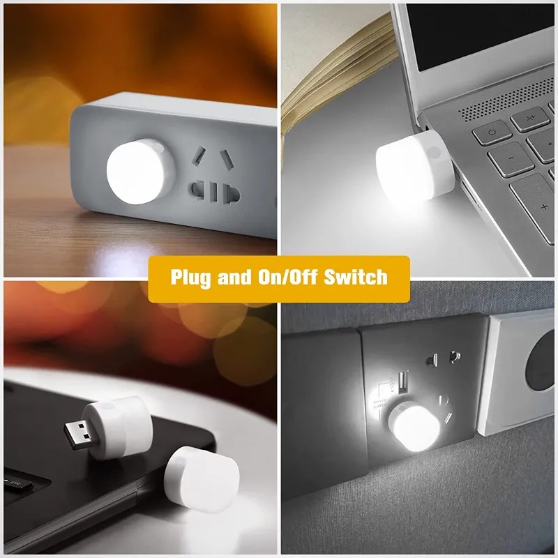 Đèn led Tròn mini Ánh Sáng Trắng Ấm / Bảo Vệ Mắt Khi Đọc Sách
