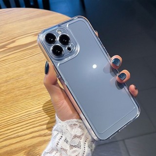 Ốp lưng trong suốt màu đen chống rơi cho IPhone 17 16 15 14 13 12 11 Pro Max MINI X XS XR XSmax 7 7 + 8 8 + 6 6 + Plus SE2 SE3 Vỏ silicon DCTK