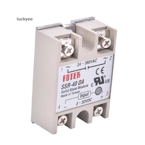Luckyew Rơle trạng thái rắn công nghiệp SSR 40A có cờ bảo vệ SSR-40DA 40A điều khiển AC TQ
