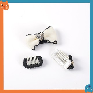 Bộ sưu tập kẹp tóc thú cưng màu đen trắng chính hãng Phụ kiện thú cưng Yorkshire Teddy Schnauzer Malzis Mũ nón cho chó