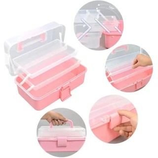 [Giao hàng từ Việt Nam] Dụng cụ sắp xếp kẹp tóc trang điểm PURECOTTON0, Hộp đựng nhựa dung tích lớn, Hộp đựng móng tay 2 / 3 lớp di động có thể gập lại Hộ gia đình