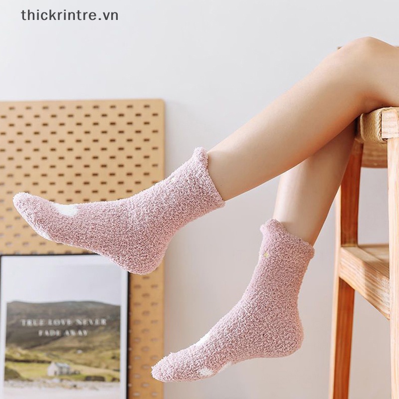 THI Tất Đáng Yêu Cho Nữ Làm Dày Cashmere Giữa Ống Tất Ngọt Ngào Bé Gái Mềm Mại Ấm Áp Ngoài Sàn Mặc Tất VN