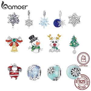 Bamoer Hạt Charm Bạc 925 Hình Bông Tuyết