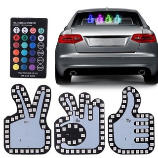 Đèn LED Hình Ngón Tay Vui Nhộn Gắn Kính Chắn Gió Xe Hơi Kèm Điều Khiển Từ Xa