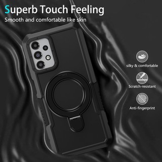 Dành Cho Samsung A53 A73 A52 A52s A72 Ốp điện thoại Có Giá Đỡ Vòng PC Cứng Mặt Sau Mềm TPU Edge Quân Sự Cấp Chống Rơi Chống Sốc Mỏng Bao