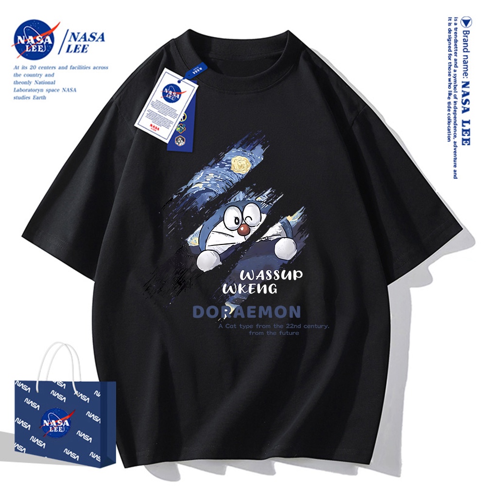 Áo Thun Ngắn Tay Nasa – Cotton Nguyên Chất, Phong Cách Mới Mùa Hè 2024, Dành Cho Nam, Thanh Niên