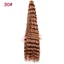 DELMER Tóc Móc Tổng Hợp, Ombre Afro Uốn Tóc Xoắn Sâu Móc Tóc, 30Inch Xoăn Sóng Nước Tự Nhiên Móc Bện Phần Mở Rộng Tóc