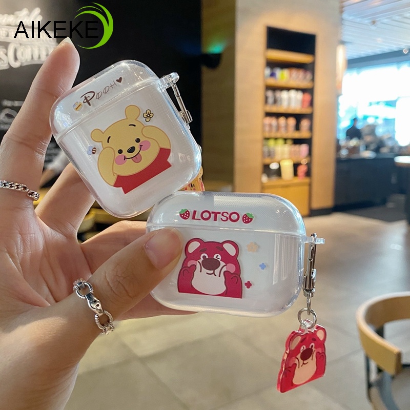 Vỏ Bảo Vệ Hộp Sạc Tai Nghe apple airpods pro 2 airpods 1 2 3 Không Dây Chất Liệu Silicon Mềm Hình Doremon stitch / Gấu / stitch / Dâu Tây Dễ Thương