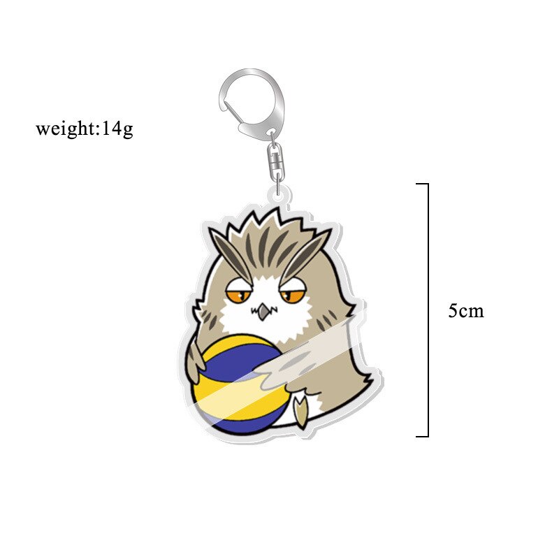 Móc khoá Anime Haikyuu volleyball! Hinata Shoyo Kageyama Tobio Hanging Animals Phụ Kiện Trang Trí Túi xách Balo