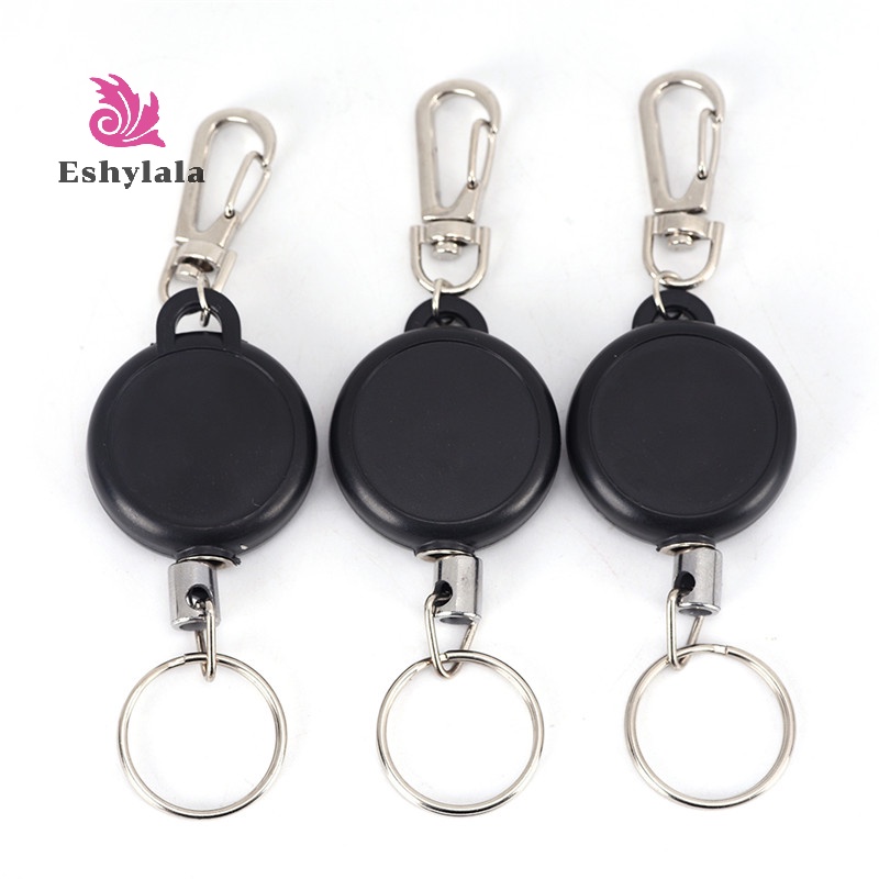 Dây thép cuộn có thể thu vào Dây đai giật Huy hiệu Vòng vượt qua Hộp đựng thẻ ID [MỚI]
