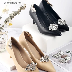 THI 1 Chiếc Kẹp Giày Nữ Trang Trí Giày Cưới Cho Nữ Gót Cao Có Thể Tháo Rời Trang Sức Kim Cương Giả Pha Lê Giày Trang Trí VN