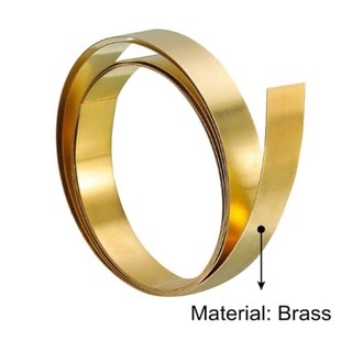 Tấm đồng thau FEASTLY, Tấm lá kim loại màu vàng 1000mm x10mm, Độ cứng cao Dải đồng thau mỏng Trang sức Làm DIY
