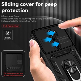 Ốp Điện Thoại Mỏng Có Giá Đỡ Dạng Trượt Bảo Vệ camera Cho redmi note 8 pro / 9s 9 pro max