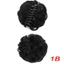 DELMER Tổng Hợp Chignon, Phần Mở Rộng Tóc Giả Tóc Lộn Xộn Tóc Xoăn Bun, Lông Tơ Đen Sóng Tóc Mảnh Nâu Vuốt Kẹp Bun Nữ