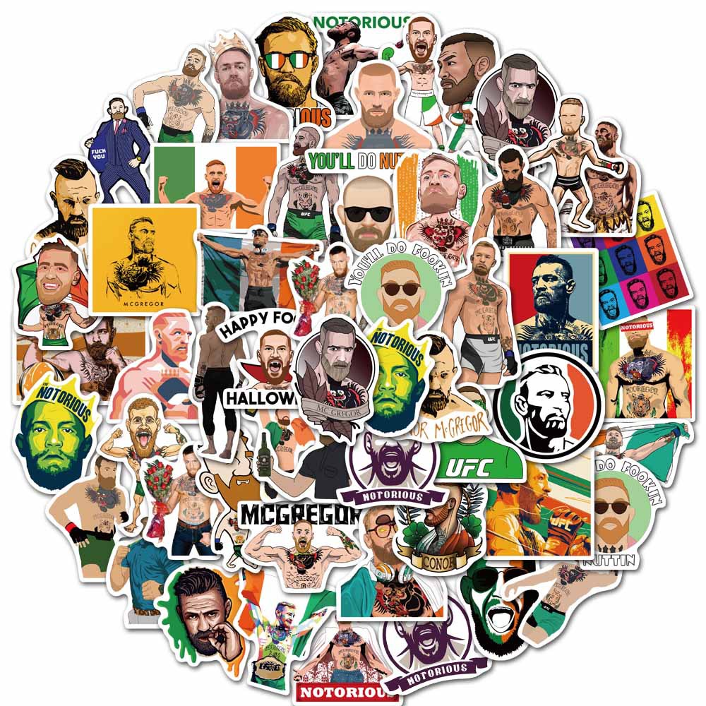 50Pcs/Set Conor McGregor Stickers Ireland CWFC UFC Gladiator MMA ...