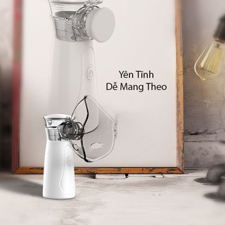 Có PIN sạc - Máy Xông Mũi Họng Nebulizer Cho Trẻ Em Và Người Lớn Công Nghệ Nhật Bản Giúp Vệ Sinh Mũi Họng