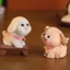 PWSEND Tượng chó thu nhỏ, Vườn cổ tích Mini Tượng chó con dễ thương, Phụ kiện hoạt hình thủ công Phong cảnh vi mô Chó hoạt hình