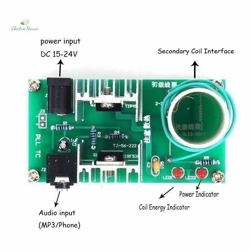 [Nhà Điện] Bộ DIY Bộ Loa Plasma Cuộn Dây Điện Tử Dự Án Âm Nhạc Phần mới