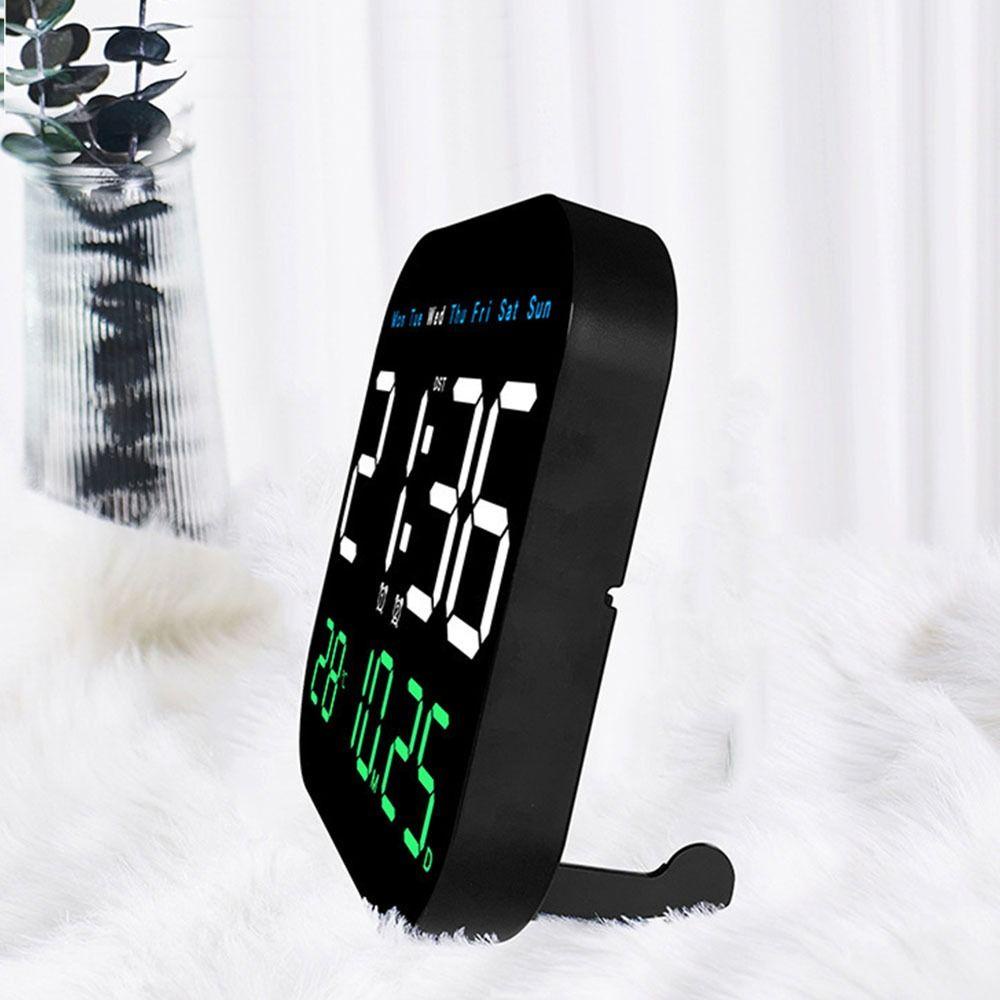 Đồng hồ treo tường điện tử SAIA, Đồng hồ LED kỹ thuật số nhiệt độ ngày, Đồng hồ bàn hiển thị DST treo tường đa chức năng cho phòng ngủ
