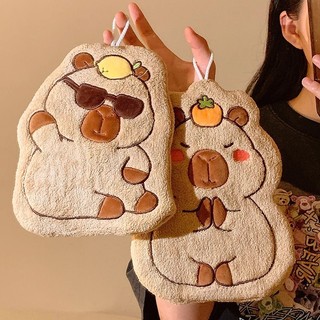 Phim hoạt hình mới khăn tay capybara treo khăn thấm phòng tắm dễ thương cho trẻ em