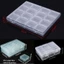 Hộp lưu trữ trong suốt CHEESELY, Hộp đựng hạt 12 / 15 / 16Grids bằng nhựa, Hộp đóng gói hạt đa chức năng DIY Phụ kiện lưu trữ trang sức