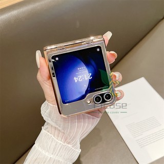 Bao Da Điện Thoại pc Cứng Mạ Điện Dạng Gương Trang Điểm Cho samsung galaxy z flip 5 z flip 4 3 Ốp